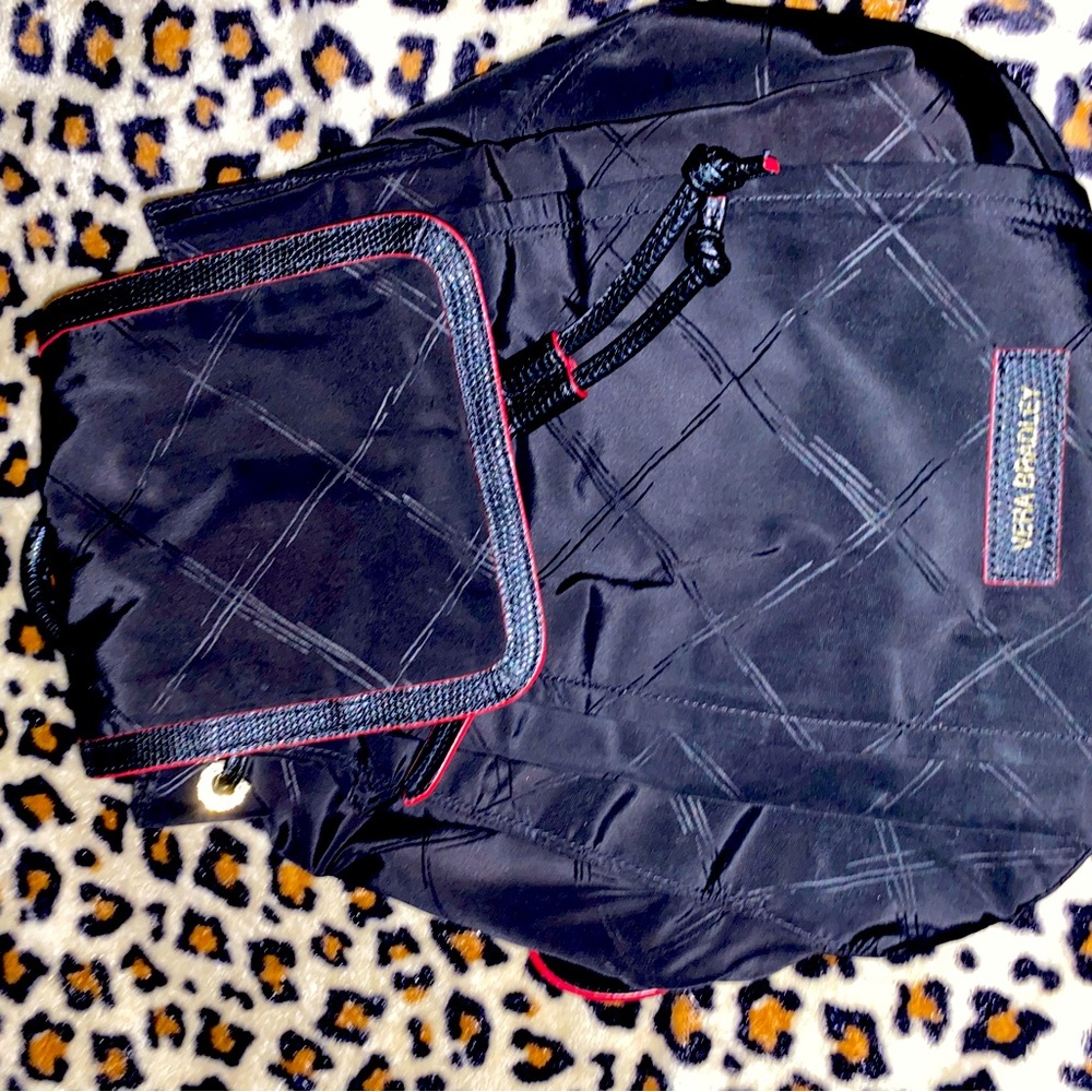 Vera Bradley Black and Red Back Pack Purse